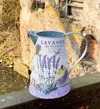 Deko Krug Zink Lavendel Zinkkrug Gießkanne Zinkkanne Wasserkrug Landhaus Vintage