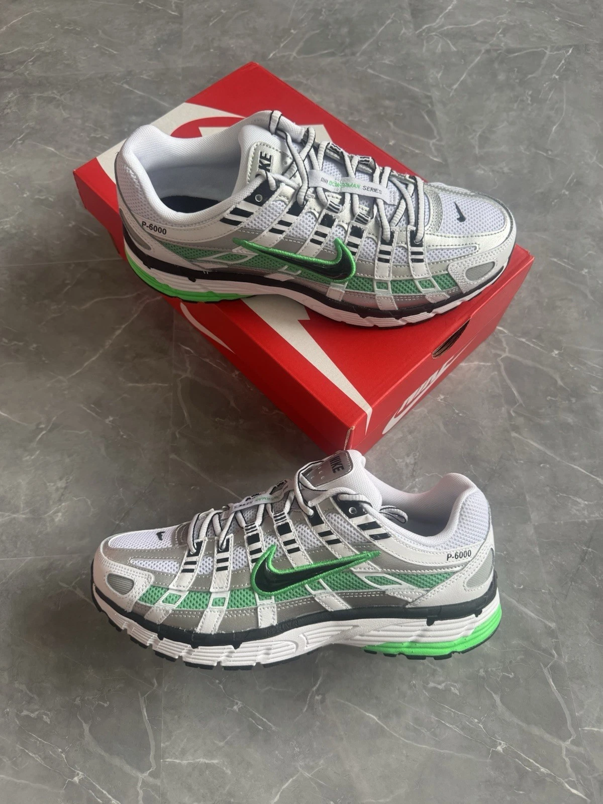 Nike P 6000 Spring Green CD6404 104 UK7.5 Nuove e autentiche✅