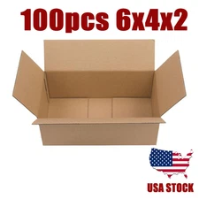 100x 6x4x2 Corrugated Carton Cardboard Paper Boxes Packing Mailing Shipping Box