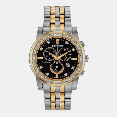 Citizen AT2454-65E Eco-Drive Chronograph Crystal Accented Men's
