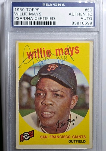 1959 Topps Willie Mays #50 San Francisco Giants PSA/DNA AUTO Signed