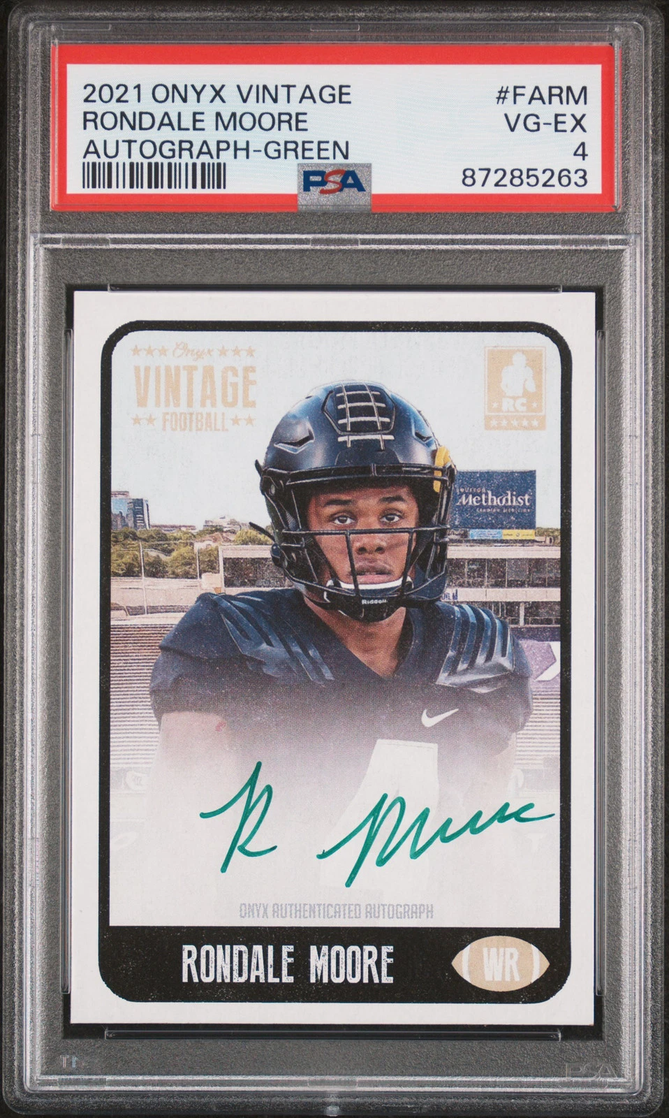 Rondale Moore Onyx Vintage #FARM Autograph-Green