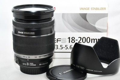 Used CANON EF-S 18-200mm f/3.5-5.6 IS Zoom Lens Image Stabilizer