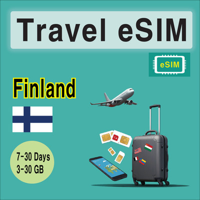 [eSIM] Finland Travel SIM Card, 7-30 Days, 3-30GB, QR Code, Fast Delivery