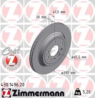 2X Bremsscheibe Coat Z Zimmermann 430.1496.20 FüR Vectra Signum Opel Saab Fiat