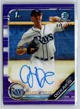 2019 Bowman Draft John Doxakis Chrome Autographs PUrple Refractor /250 E22