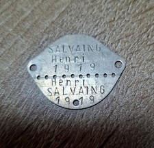 Plaque identité classe 1919   sous-préfet de l'Hérault