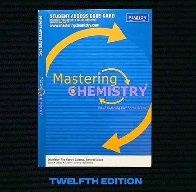Mastering Chemistry 12th Ed Student Access Code + eText - Pearson (New / Sealed)
