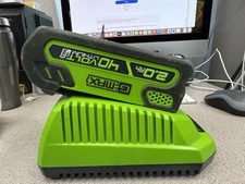 Greenworks 40V Lithium-Ion Battery Charger 29482 + Battery 29462 Combo Kit