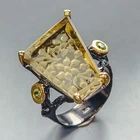 Fine Art 23 ct+ Natural Lemon Quartz Ring 925 Sterling Silver Size 7.5 /R452775