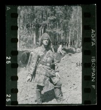 Soldato Wehrmacht in uniforme mimetica mimetica - WW2 ritiro contatti foto 3x4 cm