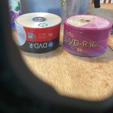 100 HP Premium DVD DVD-R White Inkjet Printable 16X 4.7GB Blank Media Disc