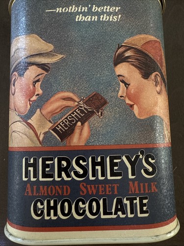 1984 Hershey’s Chocolate Sm. 5” Tall Tin Made England - Vintage Nostalgia Look - Picture 6 of 6