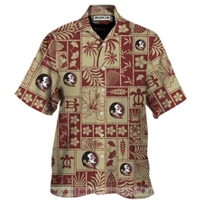 Florida State Seminoles Hawaiian Shirt Casual Tropical Vacation Shirt