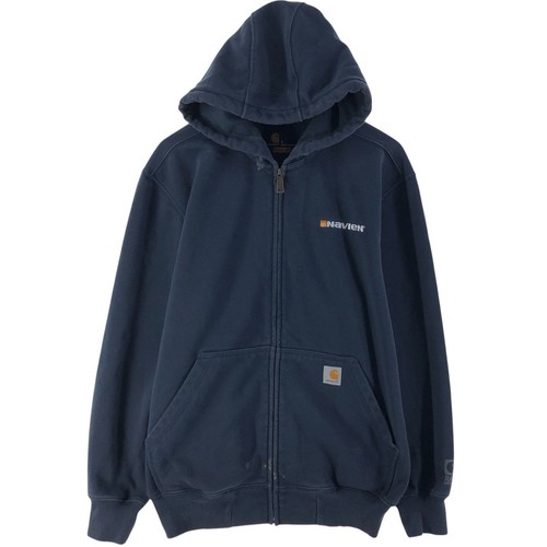Carhartt TS0617-M Sweat Half-Zip Hoodie, Men's Size L (equivalent) cotton Charcoal Vintage Second Hand main image 1