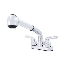 Laundry Sink Faucet with Sprayer Utility Faucet Chrome Finish