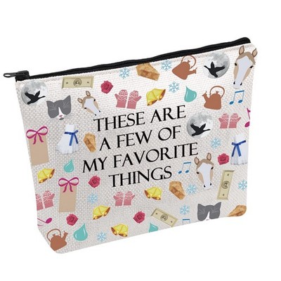 FOTAP Sound Music Inspired Gifts My Favorite Things Song Makeup Bag white