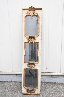Q39M04 Barock Pfeiler Spiegel drei Spiegelflächen Konsolen um 1800