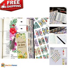 122-Pc Bible Index Tabs - Floral Design for Elegant Scripture Organization