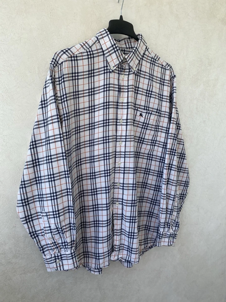 Vintage Burberry London Nova Check Long Sleeve Men’s Shirt Size XL - Image 3 of 4