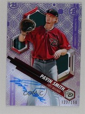 2018 Bowman High Tek Prospects Purple Rainbow Diffractor Pavin Smith Auto jw9