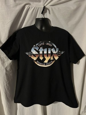 Styx T-Shirt 1972-2023 World Tour Black Graphic Size 2XL Not Worn EPOC