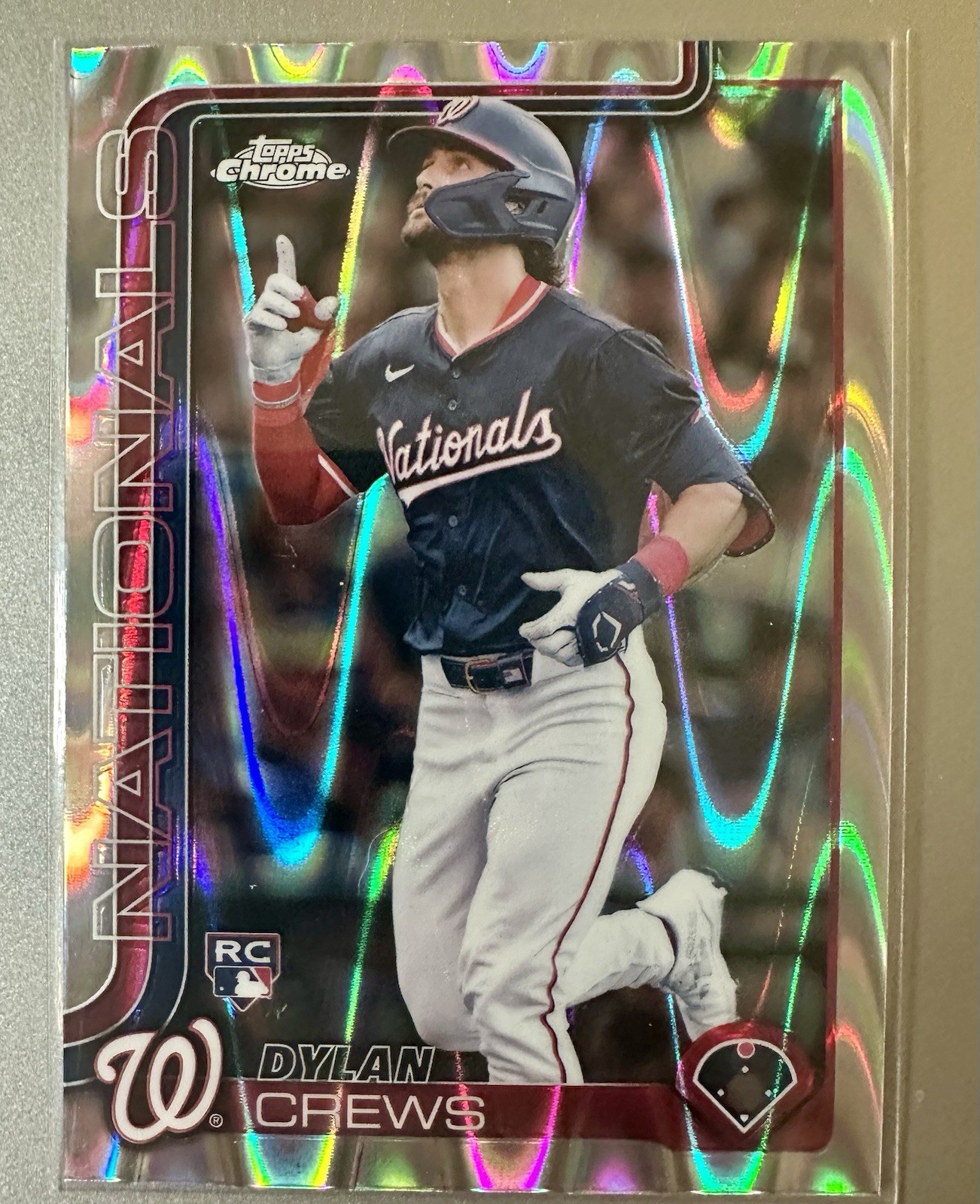 Dylan Crews 2025 Topps Chrome Raywave Refractor #146 RC
