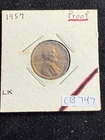 1957 P LINCOLN WHEAT PROOF PENNY Cent 1c Family ESTATE Coin cb747