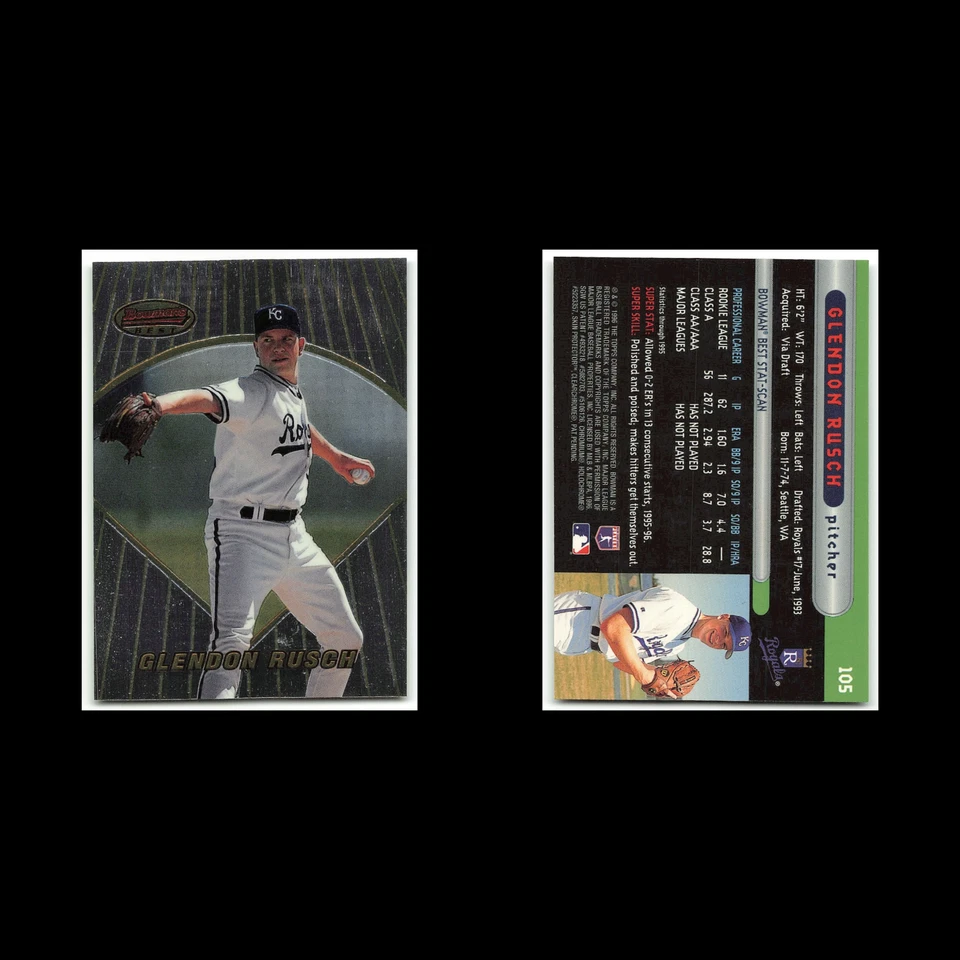 Glendon Rusch Rookie #105 1996 Bowmans Best Kansas City Royals Baseball Card MLB - Image 3 of 3