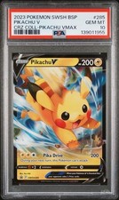PSA 10 PIKACHU V SWSH285 BLACK STAR PROMO POKEMON GEM OTTIME CONDIZIONI
