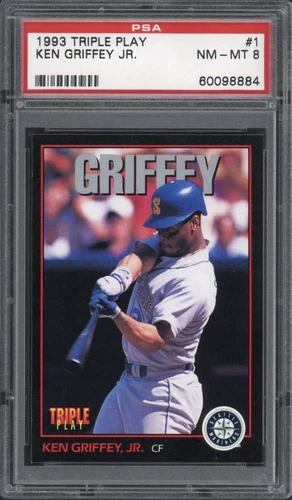 1993 Triple Play Ken Griffey Jr. #1 PSA 8 NM-MT HOF Seattle Mariners