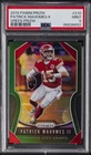 2019 PANINI PRIZM GREEN PRIZM #210 PATRICK MAHOMES II PSA 9