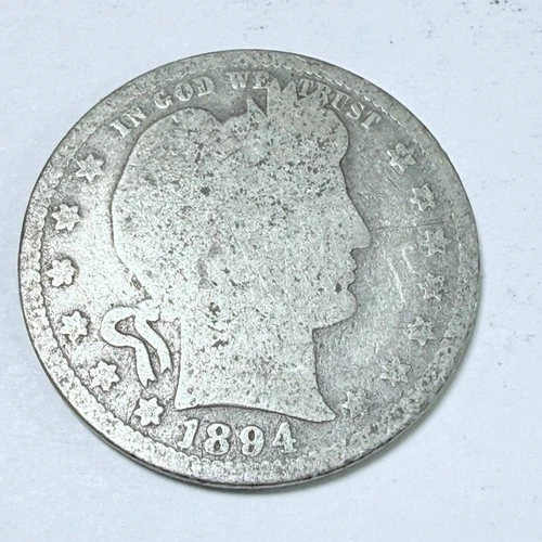 1894 Barber Quarter - 25c - 90% Silver - Circulated Coin #5610