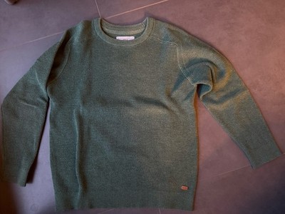 Mango Pullover Feinstrick Strickpullover Junge grün Gr. 128