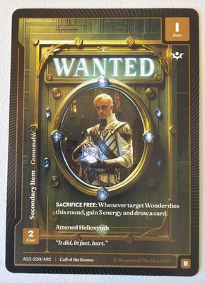 Wonders of the First Wanted Secondary Item Call of the Stones Rare Vaylen Tom