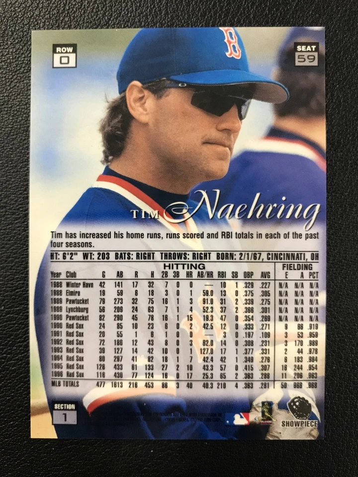 Flair Showcase #59 1997 Tim Naehring Row 0 Boston Red Sox Foto 2 de 2