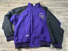 Vintage Colorado Rockies Jacket Mens Large MLB Baseball Apex One 90s Retro