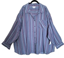 Westbound NWT Loose Longer Back Rounded Hem Top Plus 3X Sandwashed Blue Mauve