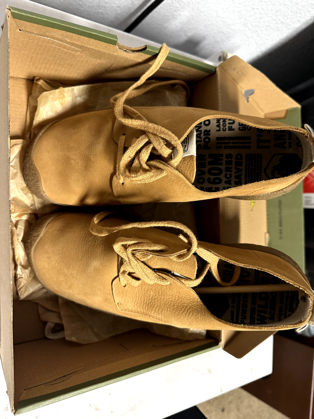 New Keen Men's Mosey Derby Shoes in Apple Cinnamon/Birch Leather Size 9 NWB