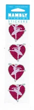 New Pack HAMBLY Studios BALLET Dancer HEART Sparkly Scrapbook Stickers!