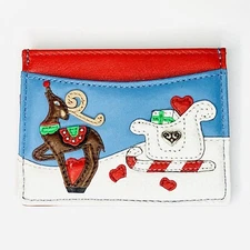 Brighton Winter Wonderland REINDEER Leather Card Case Holder MSRP $65 NWT