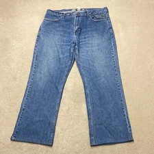 Harley Davidson Jeans 40x29 Men's Blue Denim Zip-Fly Motorclothes Hemmed