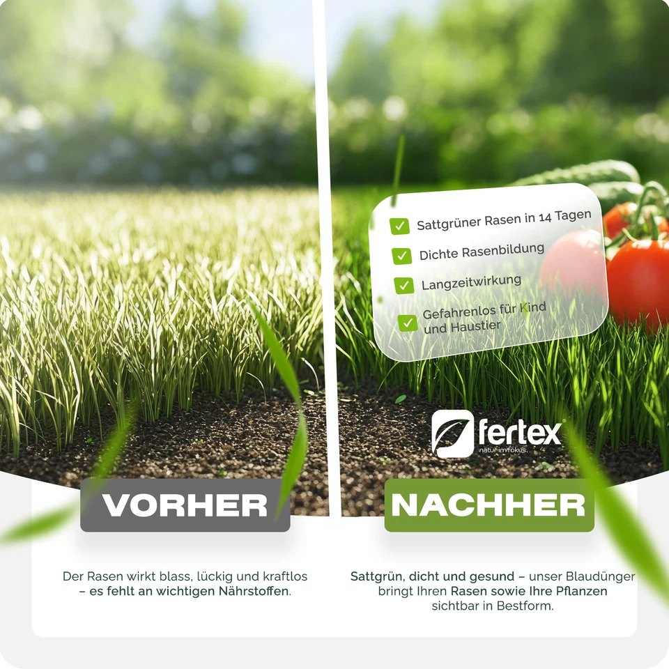 Fertex® Profi Blaudünger 8-8-8 Universaldünger Rasendünger Blumendünger, 25kg - Bild 3 von 4