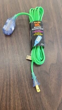 Century Wire Pro Glo 9ft Household Extension Polarized AC Power Cord Green