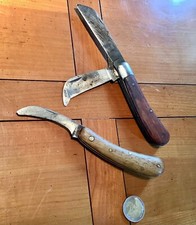 outils anciens,old tools, beaux couteaux à gréffer de jardinier...