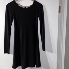 Forever 21 Dress Womens Small Black Long Sleeve Midi Stretch Comfort EUC