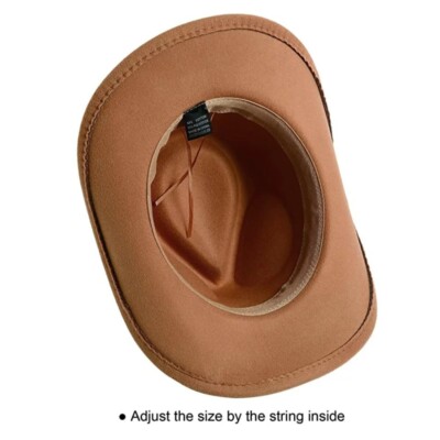 Light Brown Western Cowboy Cowgirl Hat– Gold Feather Braid  display picture 2