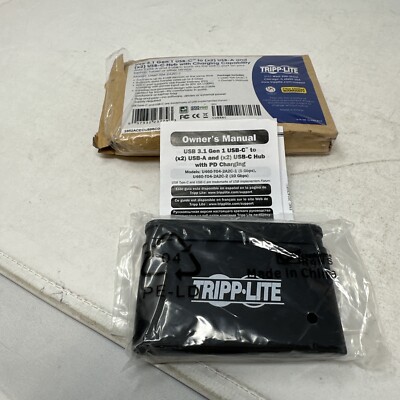 Tripp Lite 4-Port Gen 1 USB-C Hub for Charging and Data Transfer U460-T04-2A2C-1