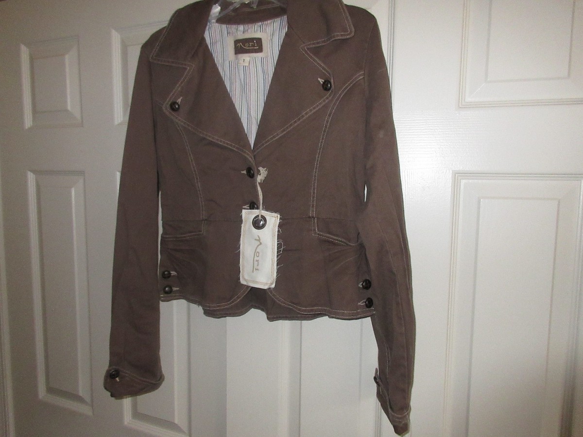 Nori , Ladies Jacket ,Button Front , 100% Cotton, Lined ,Brown