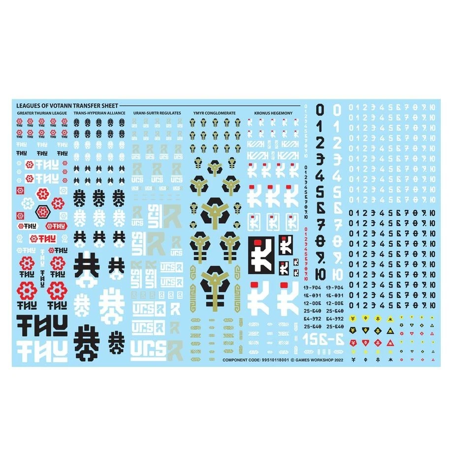 GAMESWORKSHOP Leagues of Votann transfer sheet - Warhammer 40k